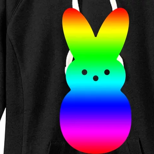 Peeps Rainbow Striped Gift Bunny Peep Gift Women's Fleece Hoodie