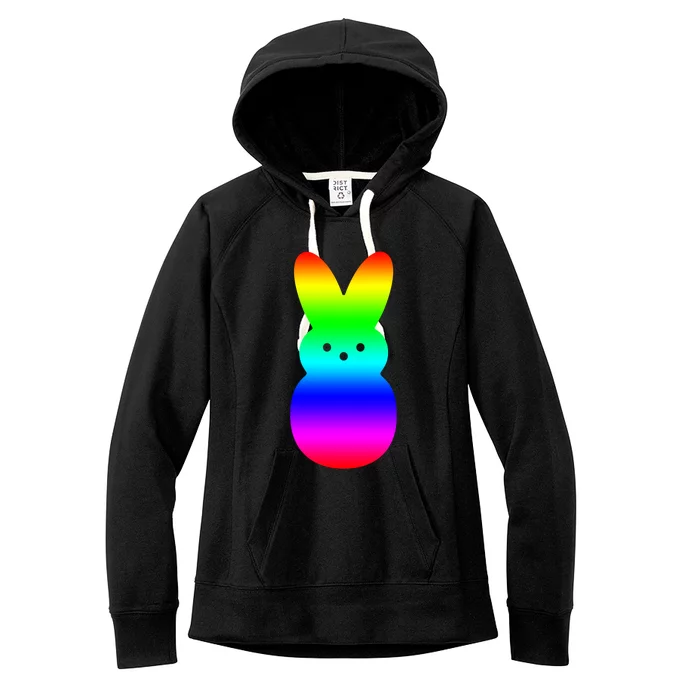 Peeps Rainbow Striped Gift Bunny Peep Gift Women's Fleece Hoodie