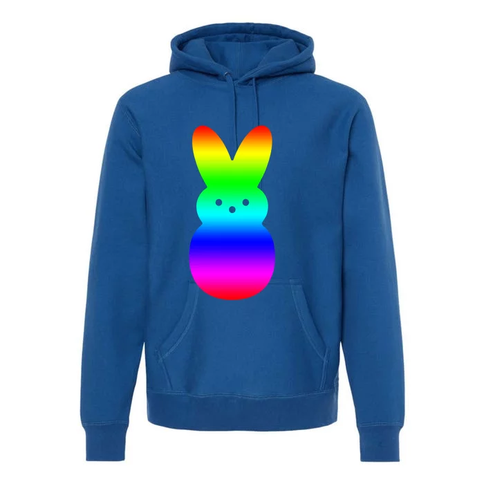 Peeps Rainbow Striped Gift Bunny Peep Gift Premium Hoodie