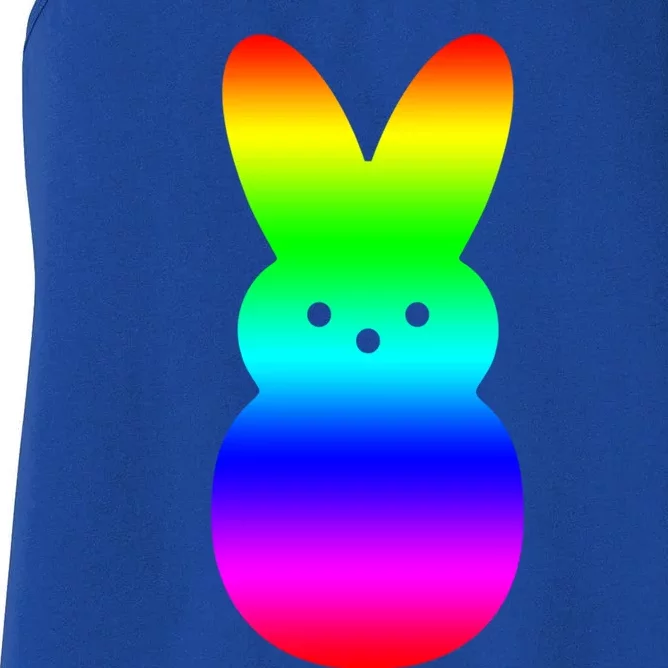 Peeps Rainbow Striped Gift Bunny Peep Gift Women's Racerback Tank