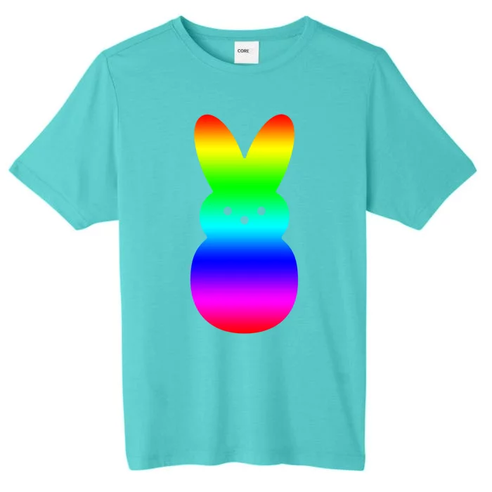 Peeps Rainbow Striped Gift Bunny Peep Gift ChromaSoft Performance T-Shirt