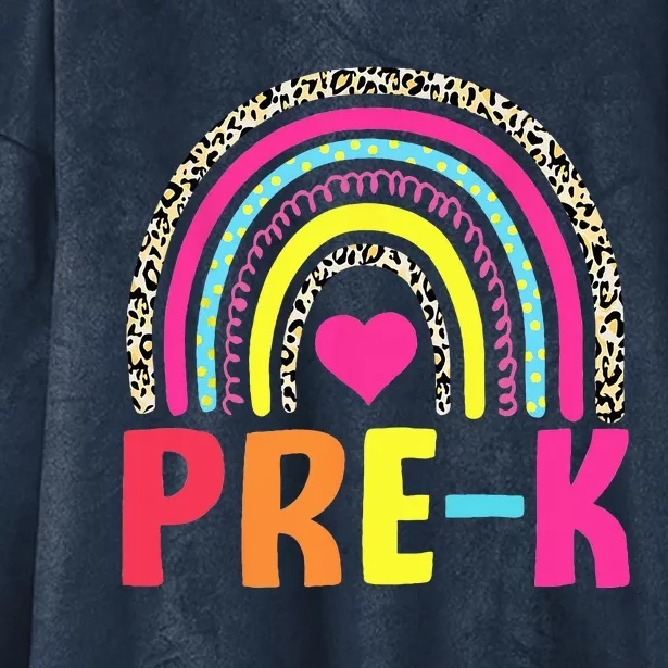 PreK Rainbow Squad Pre K Team Teacher Hooded Wearable Blanket