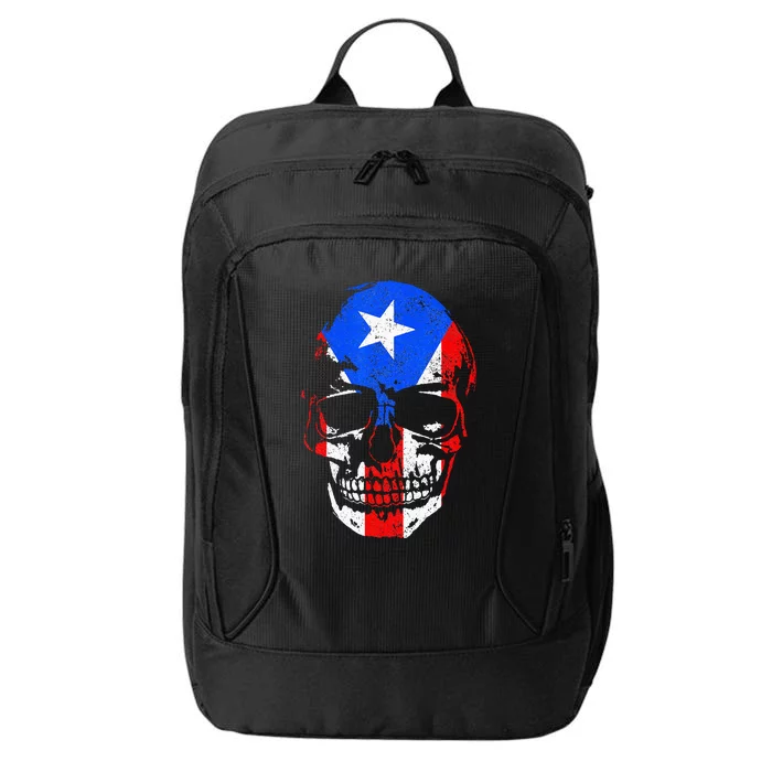 Puerto Rico Skull Boricua Puerto Rican Flag Pride Taino City Backpack