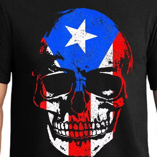 Puerto Rico Skull Boricua Puerto Rican Flag Pride Taino Pajama Set