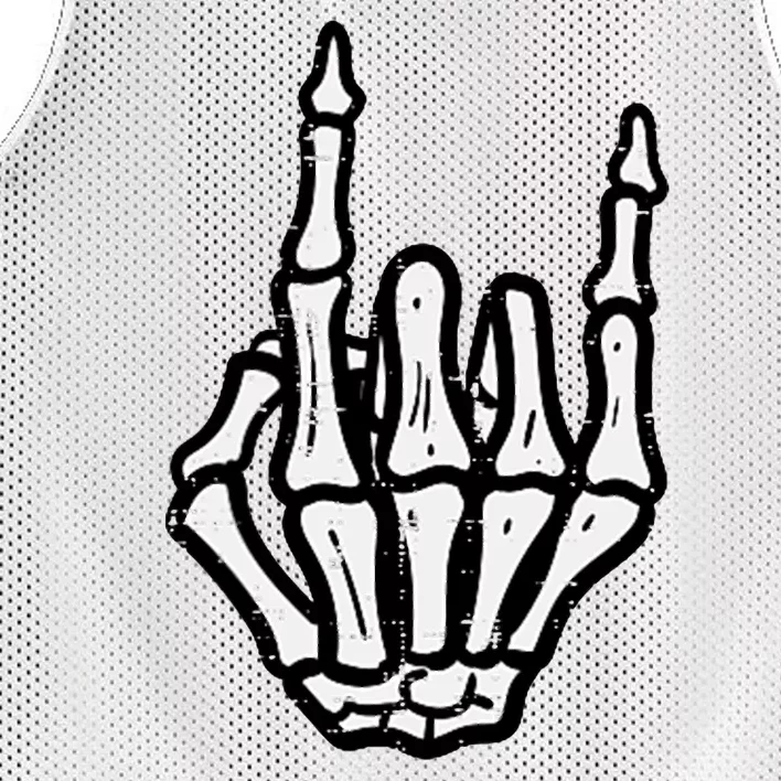 Punk Rock Skeleton Cool Rocker Halloween Mesh Reversible Basketball Jersey Tank