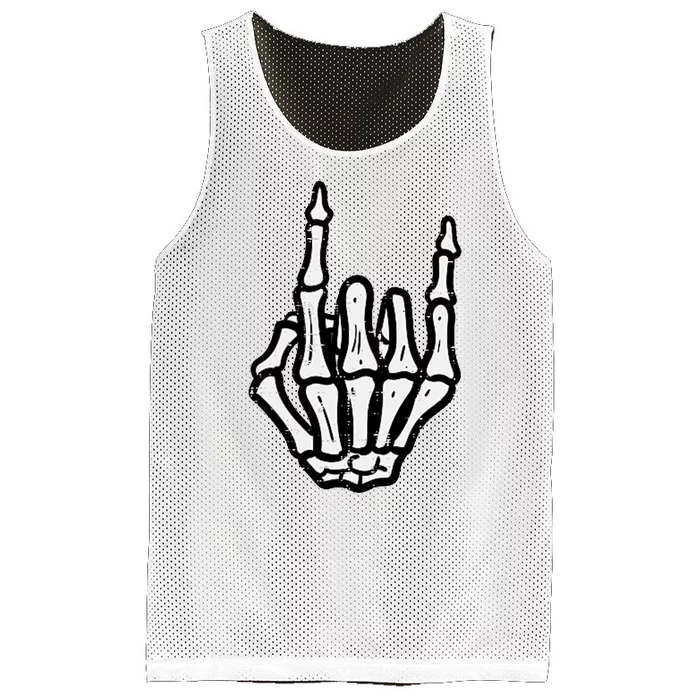 Punk Rock Skeleton Cool Rocker Halloween Mesh Reversible Basketball Jersey Tank