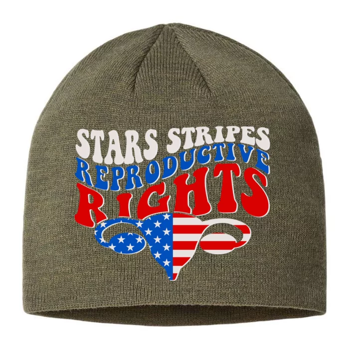 Pro Roe Stars Stripes Reproductive Rights 8 1/2in Sustainable Knit Beanie