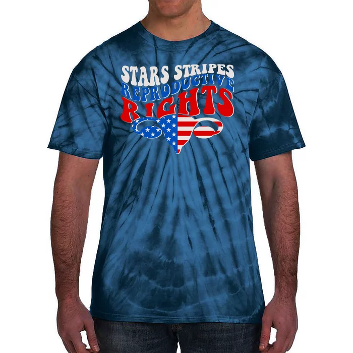 Pro Roe Stars Stripes Reproductive Rights Tie-Dye T-Shirt