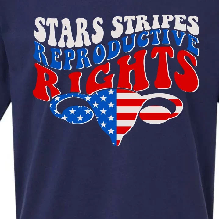 Pro Roe Stars Stripes Reproductive Rights Sueded Cloud Jersey T-Shirt