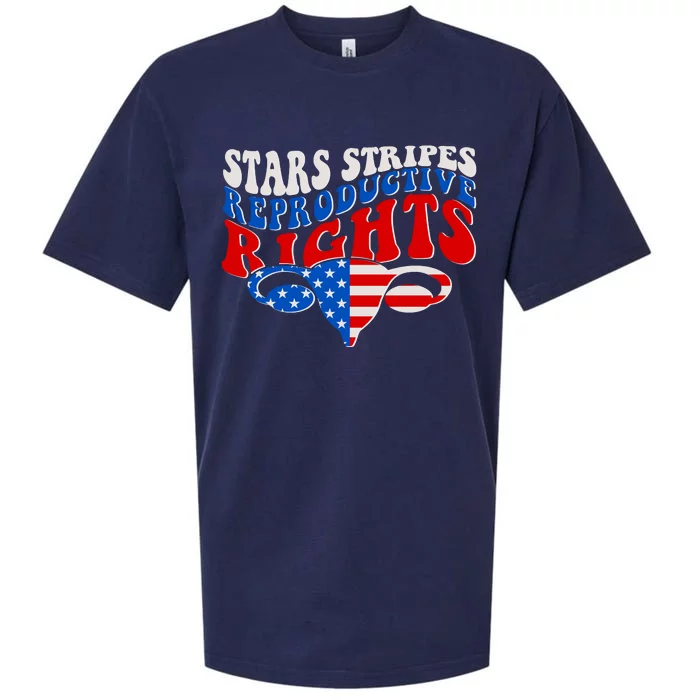 Pro Roe Stars Stripes Reproductive Rights Sueded Cloud Jersey T-Shirt