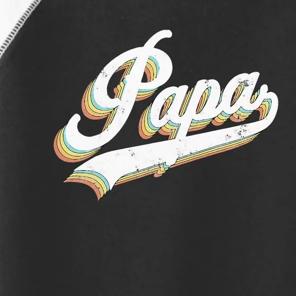 Papa Retro Style Father’s day gift for Funny Papa Grandpa Toddler Fine Jersey T-Shirt