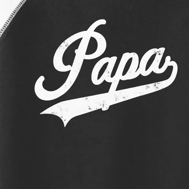 Papa Retro Style Father’s day gift for Funny Papa Grandpa Toddler Fine Jersey T-Shirt