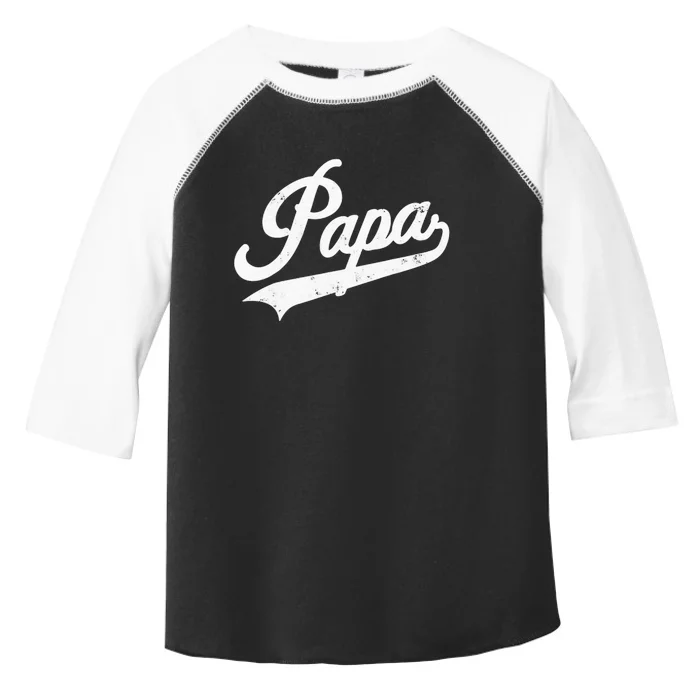 Papa Retro Style Father’s day gift for Funny Papa Grandpa Toddler Fine Jersey T-Shirt