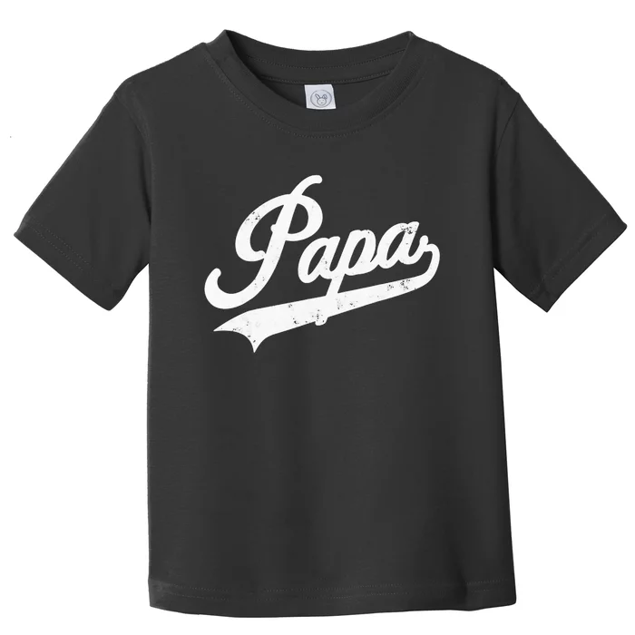 Papa Retro Style Father’s day gift for Funny Papa Grandpa Toddler T-Shirt