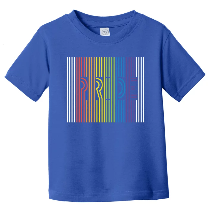 Pride Rainbow Stripes Funny Gift Toddler T-Shirt