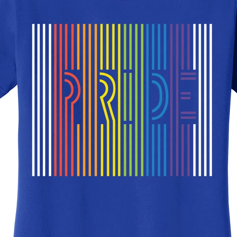 Pride Rainbow Stripes Funny Gift Women's T-Shirt