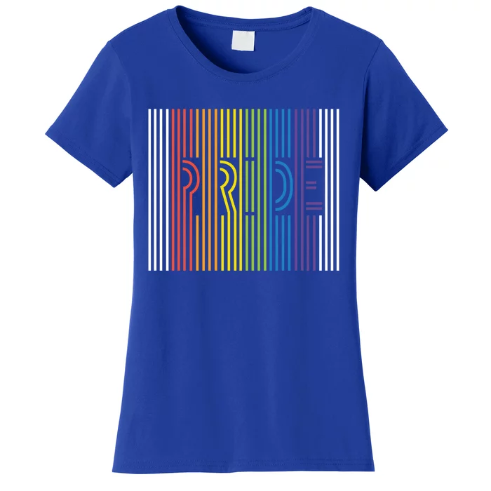 Pride Rainbow Stripes Funny Gift Women's T-Shirt