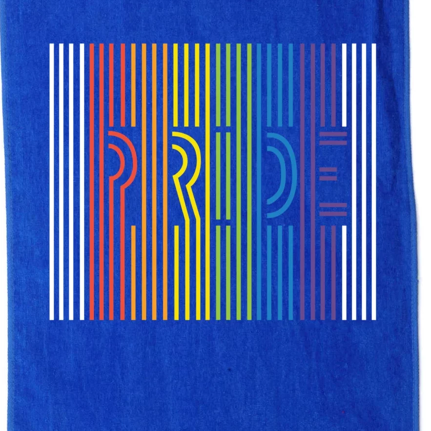 Pride Rainbow Stripes Funny Gift Platinum Collection Golf Towel