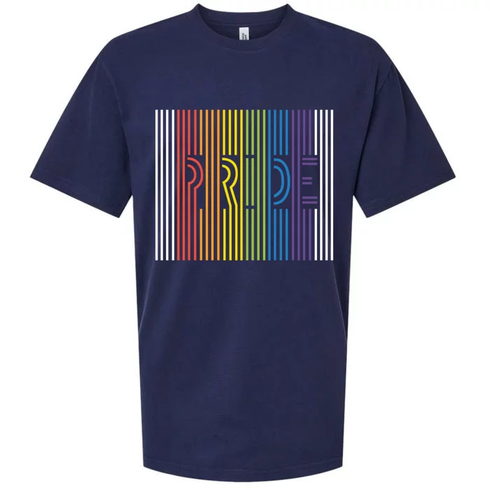 Pride Rainbow Stripes Funny Gift Sueded Cloud Jersey T-Shirt