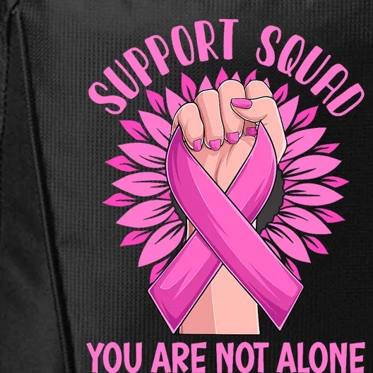 Pink Ribbon Strong Support Squad Breast Cancer Gifts City Backpack