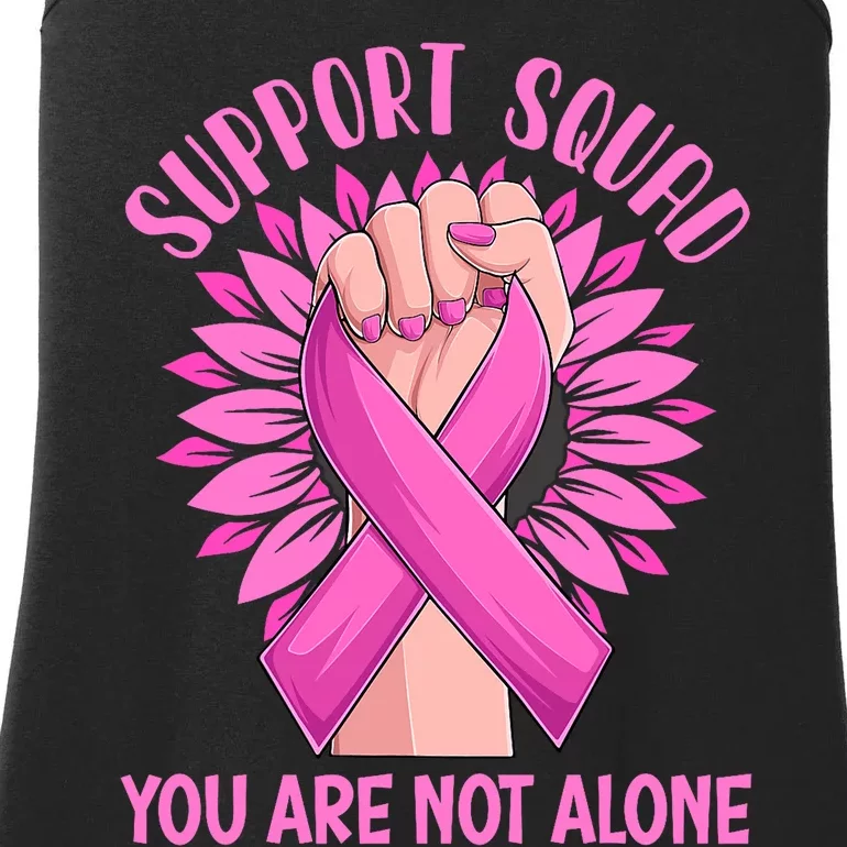 Pink Ribbon Strong Support Squad Breast Cancer Gifts Ladies Essential Tank