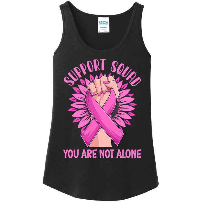 Pink Ribbon Strong Support Squad Breast Cancer Gifts Ladies Essential Tank