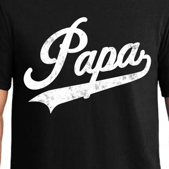 Papa Retro Style Father’S Day Gift For Funny Papa Grandpa Gift Pajama Set