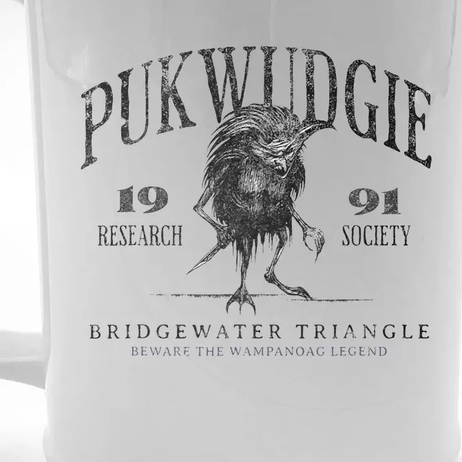 Pukwudgie Research Society Est 1991 Bridgewater Triangle Front & Back Beer Stein