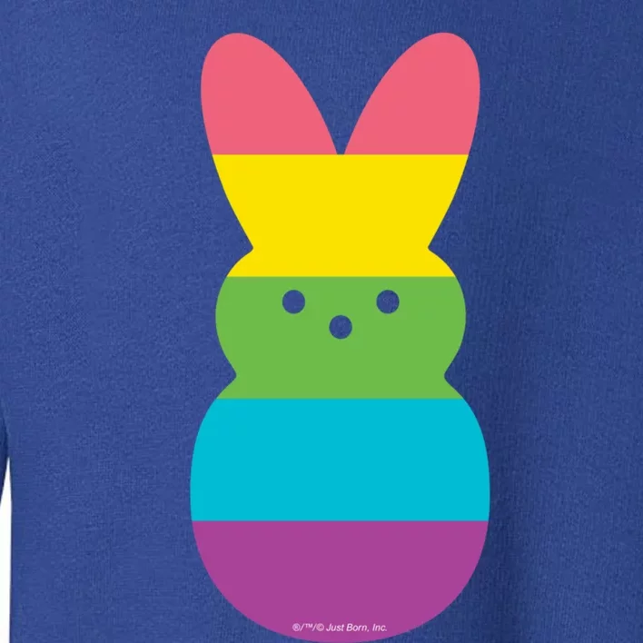 Peeps Rainbow Striped Bunny Peep Gift Toddler Sweatshirt