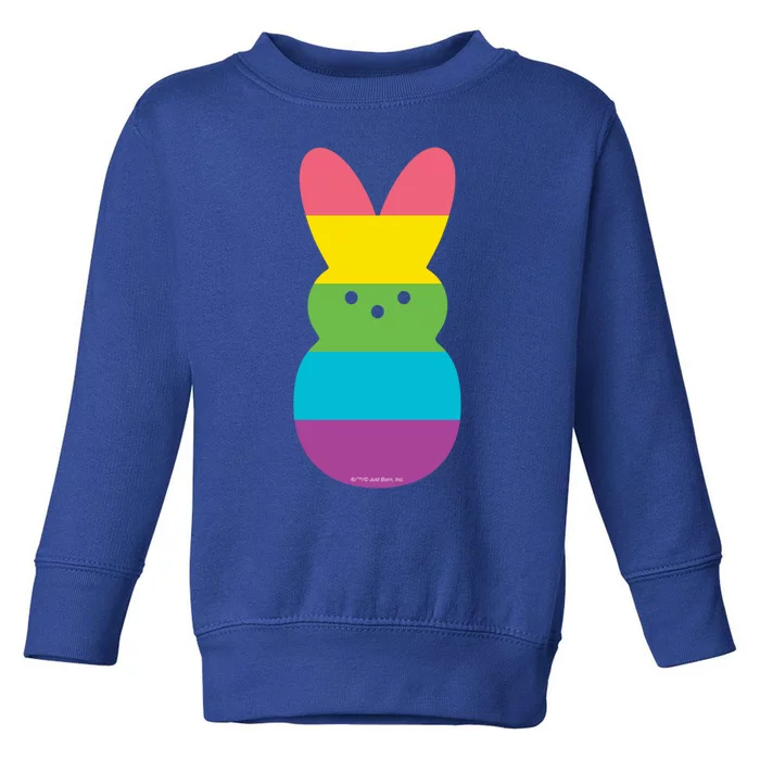 Peeps Rainbow Striped Bunny Peep Gift Toddler Sweatshirt