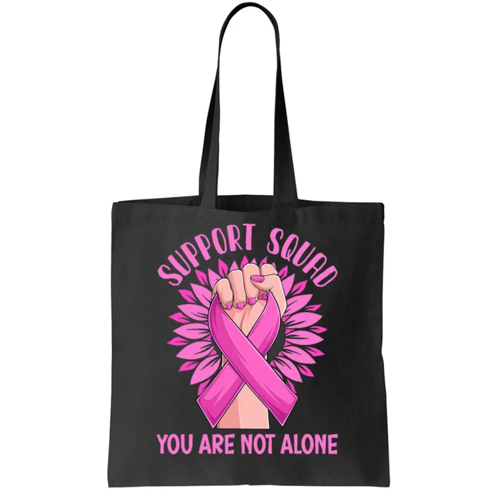 Pink Ribbon Strong Support Squad Breast Cancer Gifts Tote Bag