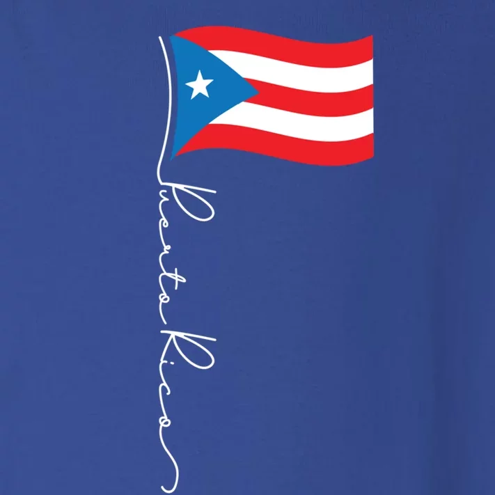 Puerto Rico Signature Flag Pole Cool Gift Patriotic Puerto Rican Gift Toddler Long Sleeve Shirt