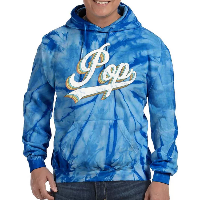 Pop Retro Style Father’S Day Gift For Funny Grandpa Pop Gift Tie Dye Hoodie