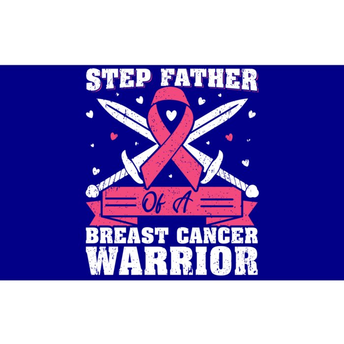 Pink Ribbon Step Father Of A Breast Cancer Warrior Gift Bumper Sticker