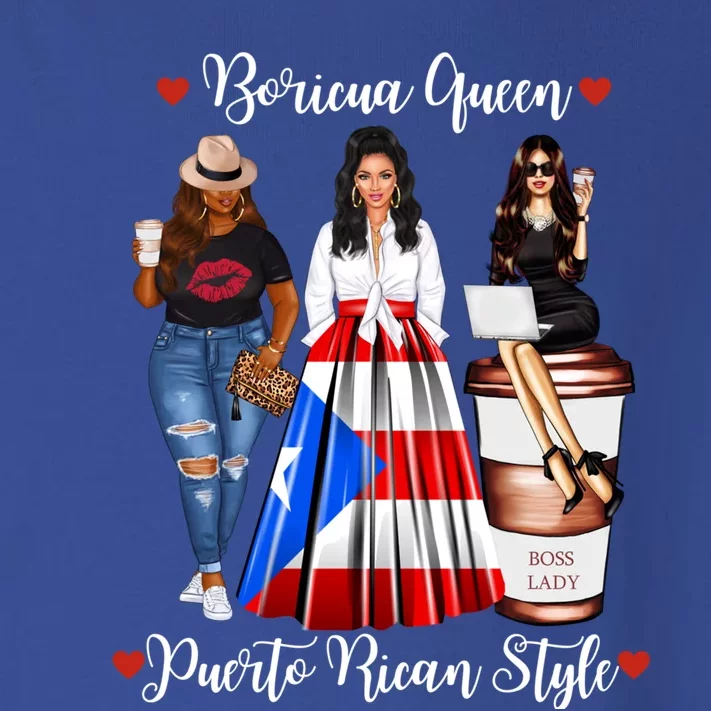 Puerto Rican Style Boricua Queen Mom Puerto Rico Gift Toddler Long Sleeve Shirt