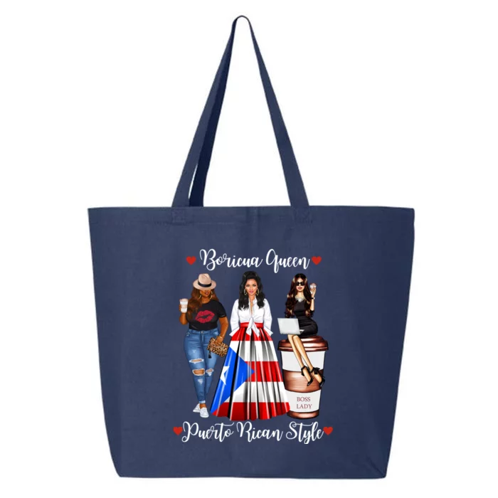 Puerto Rican Style Boricua Queen Mom Puerto Rico Gift 25L Jumbo Tote