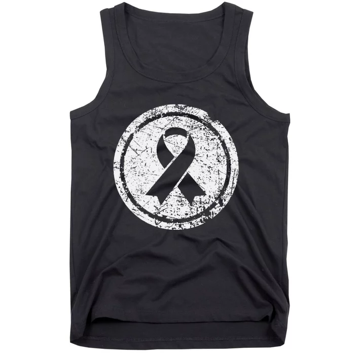 Purple Ribbon Support Survivors Domestic Violence Awareness Tank Top