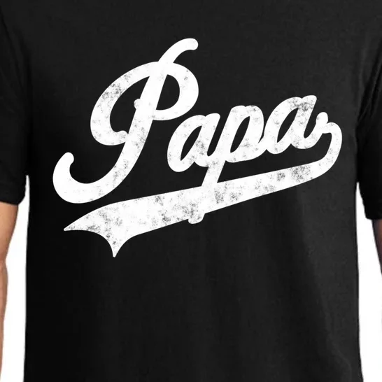 Papa Retro Style Father’S Day Gift For Funny Papa Grandpa Gift Pajama Set