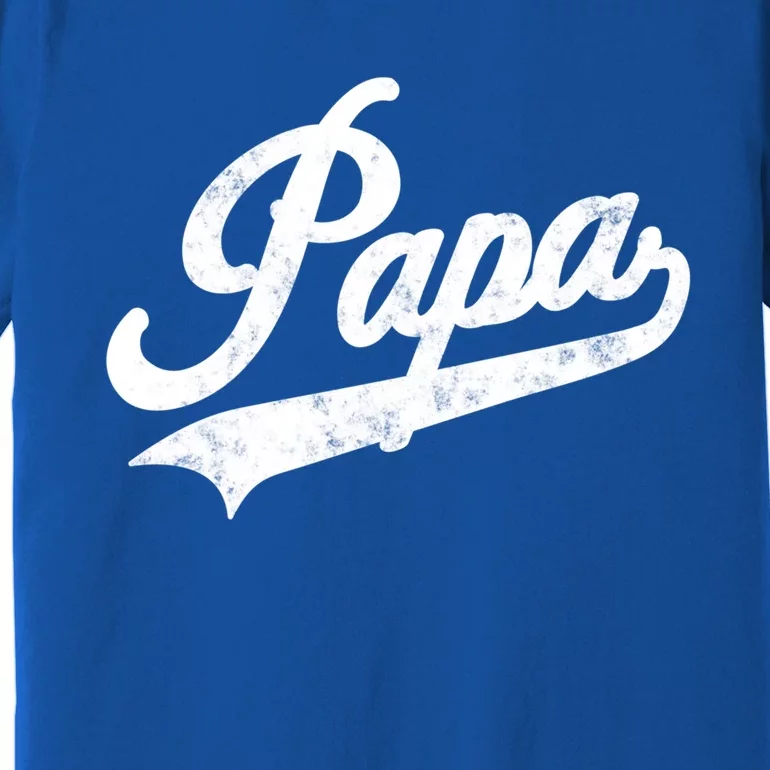 Papa Retro Style Father’S Day Gift For Funny Papa Grandpa Gift Premium T-Shirt