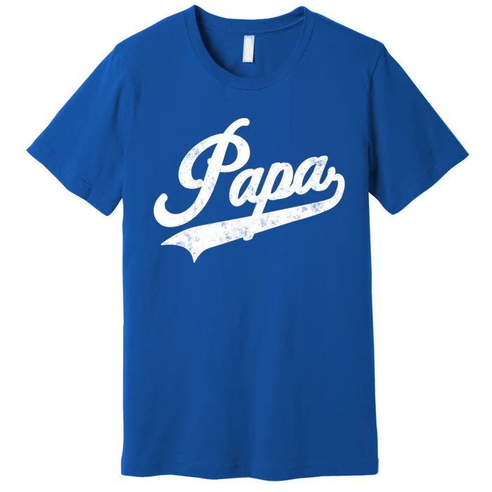 Papa Retro Style Father’S Day Gift For Funny Papa Grandpa Gift Premium T-Shirt