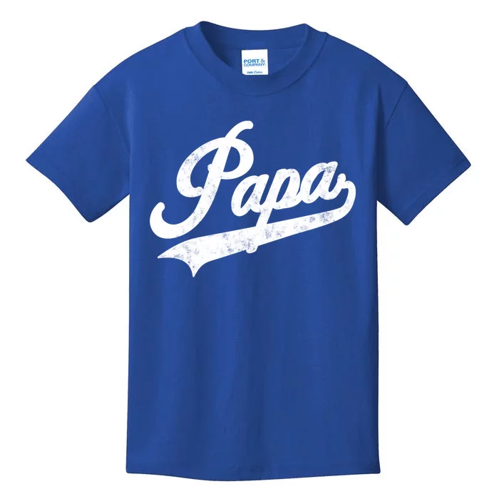 Papa Retro Style Father’S Day Gift For Funny Papa Grandpa Gift Kids T-Shirt