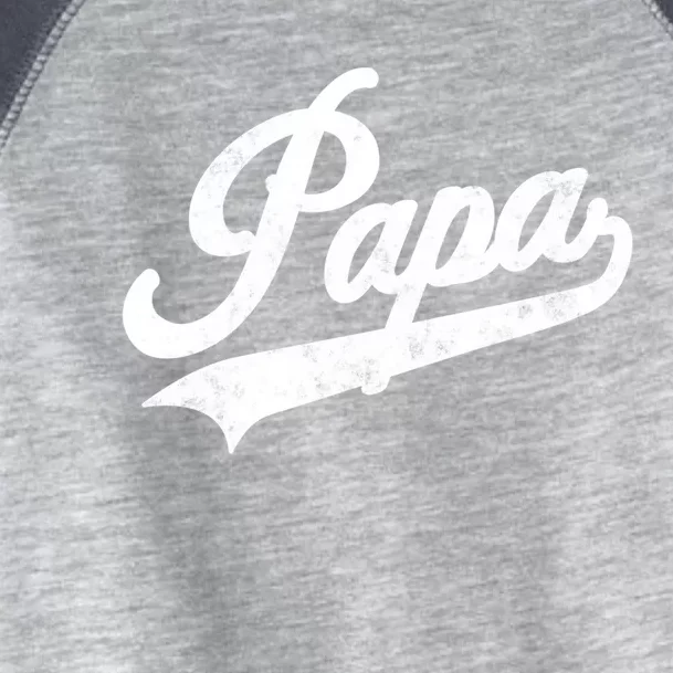 Papa Retro Style Father’S Day Gift For Funny Papa Grandpa Gift Toddler Fine Jersey T-Shirt