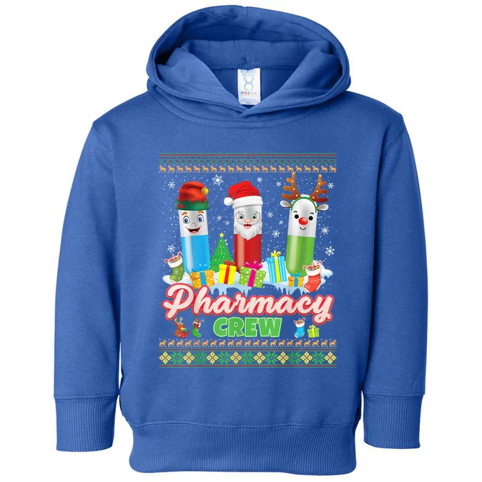 Pills Reindeer Santa Elf Pharmacy Crew Pharmacist Christmas Funny Gift Toddler Hoodie