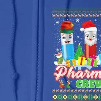 Pills Reindeer Santa Elf Pharmacy Crew Pharmacist Christmas Funny Gift Full Zip Hoodie