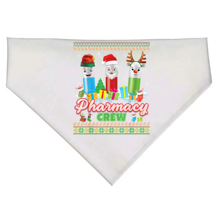 Pills Reindeer Santa Elf Pharmacy Crew Pharmacist Christmas Funny Gift USA-Made Doggie Bandana