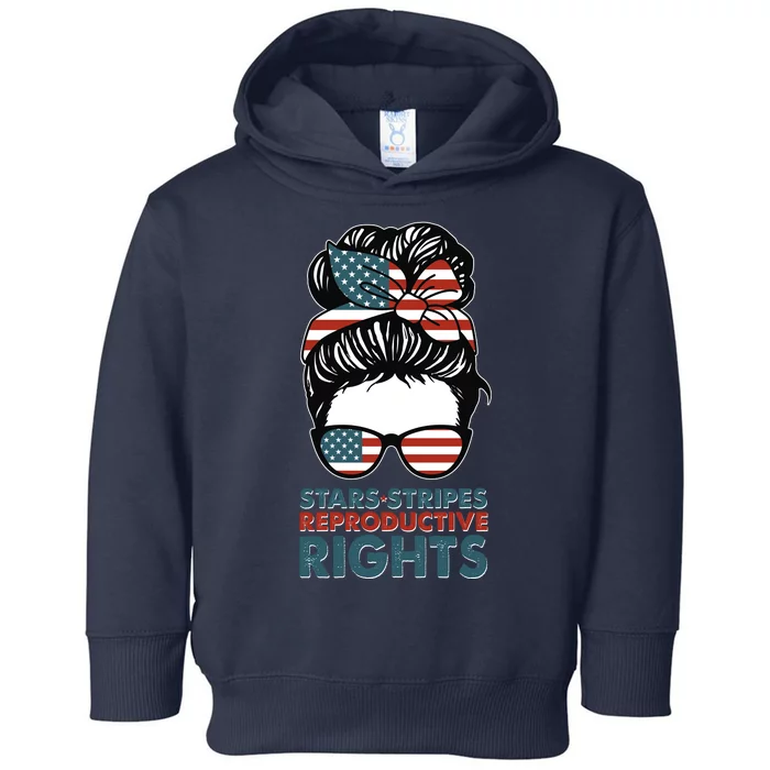 Pro Roe Stars Stripes Reproductive Rights Toddler Hoodie