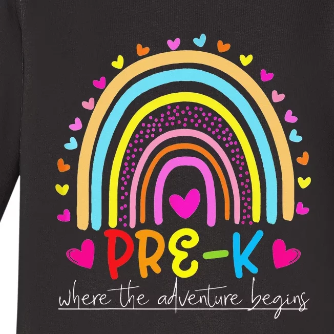 PreK rainbow teacher team PreK squad Baby Long Sleeve Bodysuit