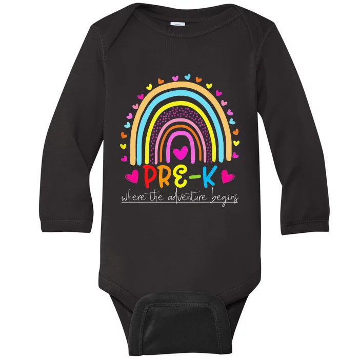 PreK rainbow teacher team PreK squad Baby Long Sleeve Bodysuit