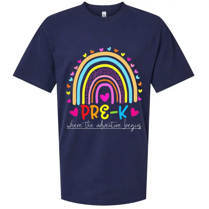 PreK rainbow teacher team PreK squad Sueded Cloud Jersey T-Shirt