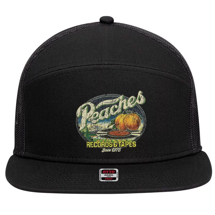 Peaches Records & Tapes 1975 7 Panel Mesh Trucker Snapback Hat